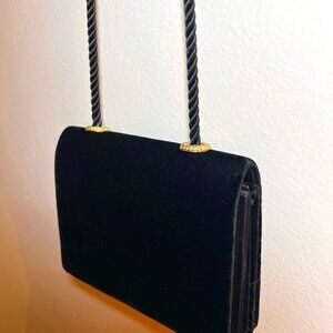 Carla Marchi Black Velvet Small Purse